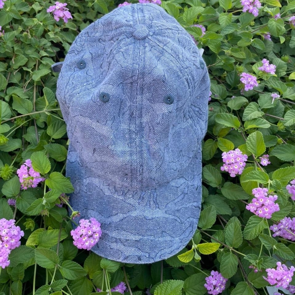 NWT Anthropologie Blue Camo Baseball Cap - Picture 4 of 8